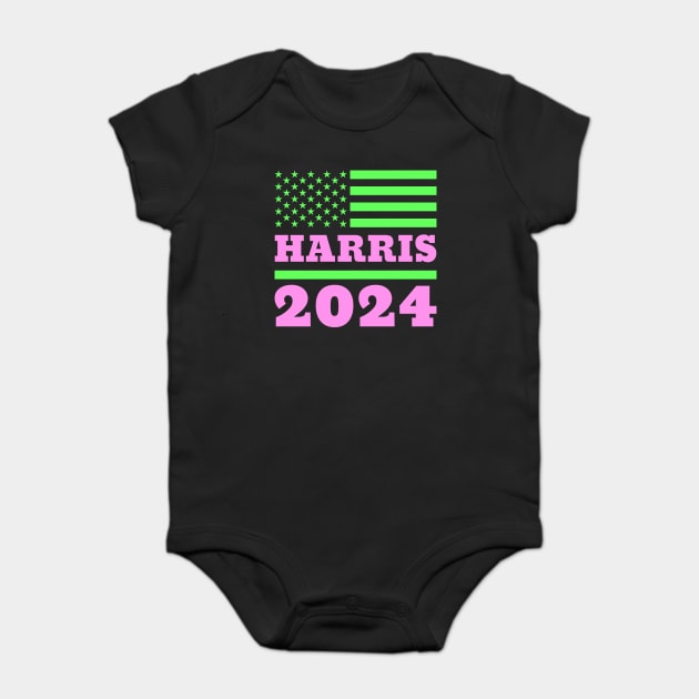 Kamala Harris for President 2024 - Vibrant AKA Colors Baby Bodysuit by UrbanLifeApparel
